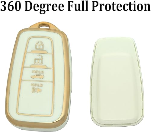 Miniatura 9 de Funda para llavero para Nissan Smart Key Case Compatible con Nissan Pathfinder Rouge 4Runner 2023 2024 Accesorios de coche, Blanco