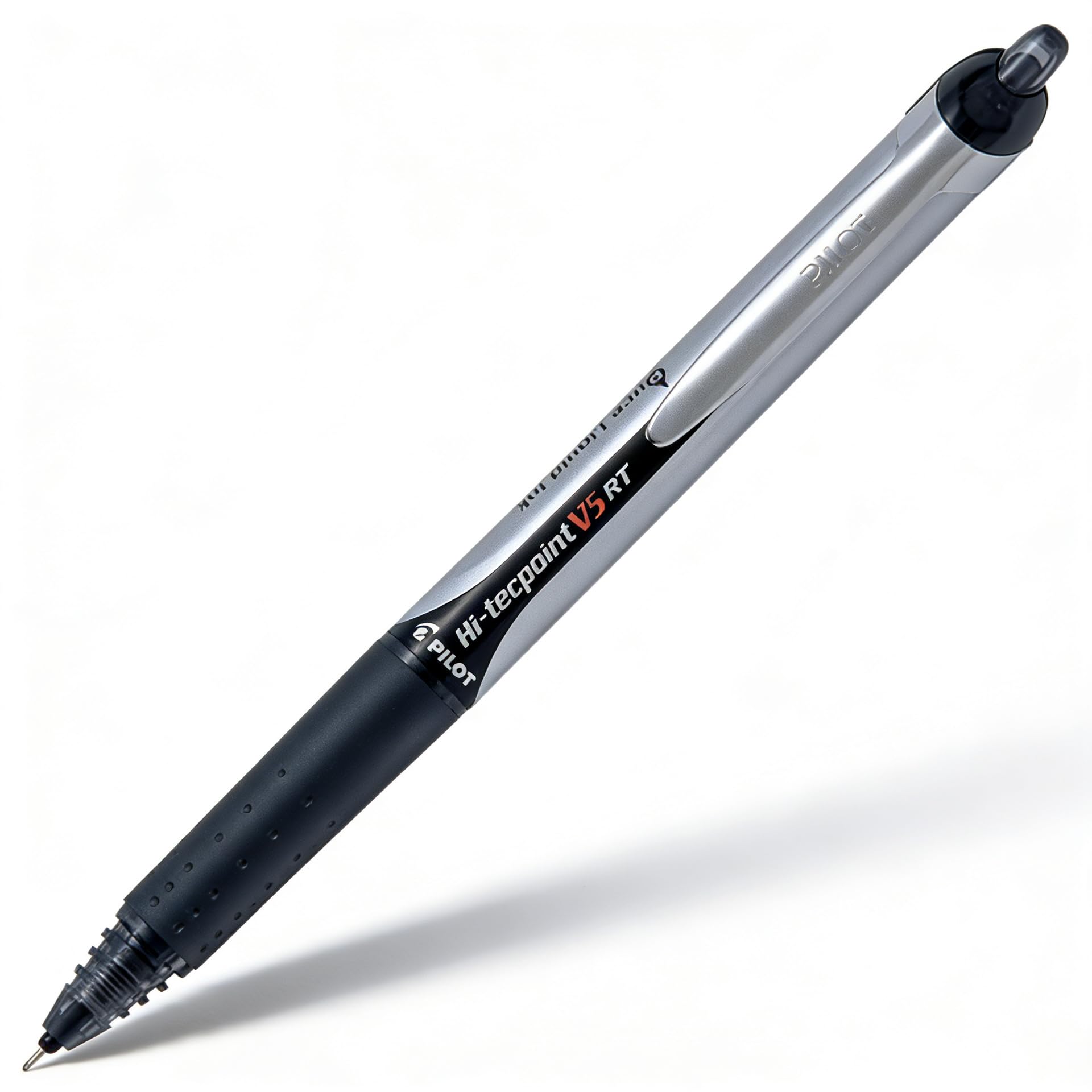 Pilot V5 RT Hi-Tecpoint Retractable Liquid Ink Rollerball Pen 0.5mm Pack of 6 (Black)