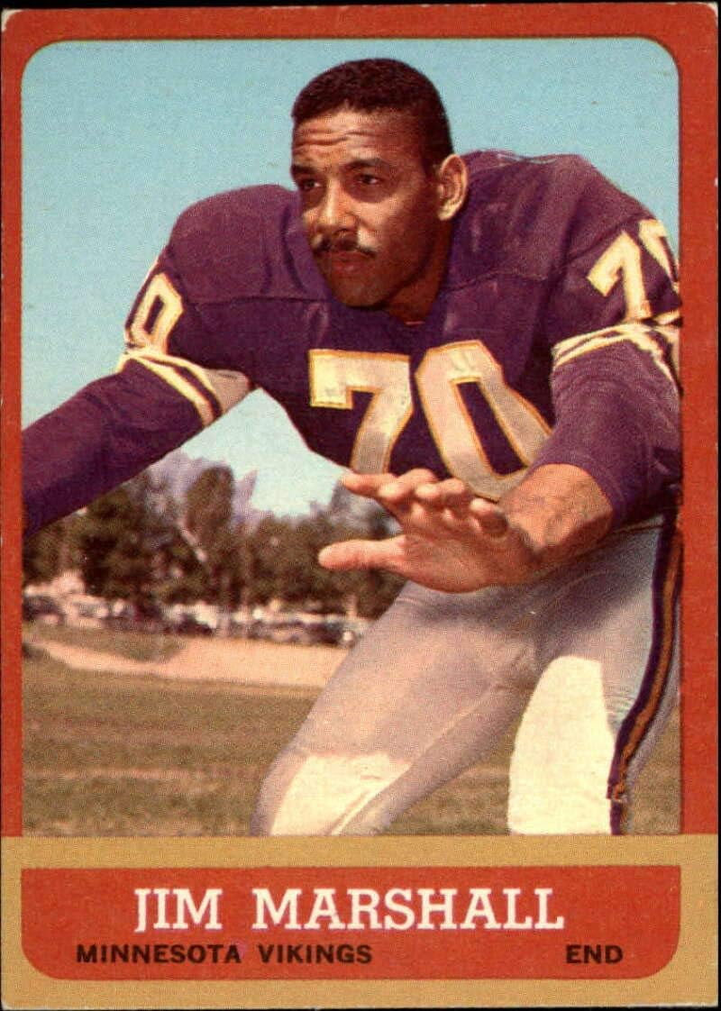 1963 Topps Series 2 Football #107 Jim Marshall RC Rookie Minnesota Vikings Official NFL TCG Trading Card (SCAN SHOWS ACTUAL CARD YOU WILL RECEIVE)