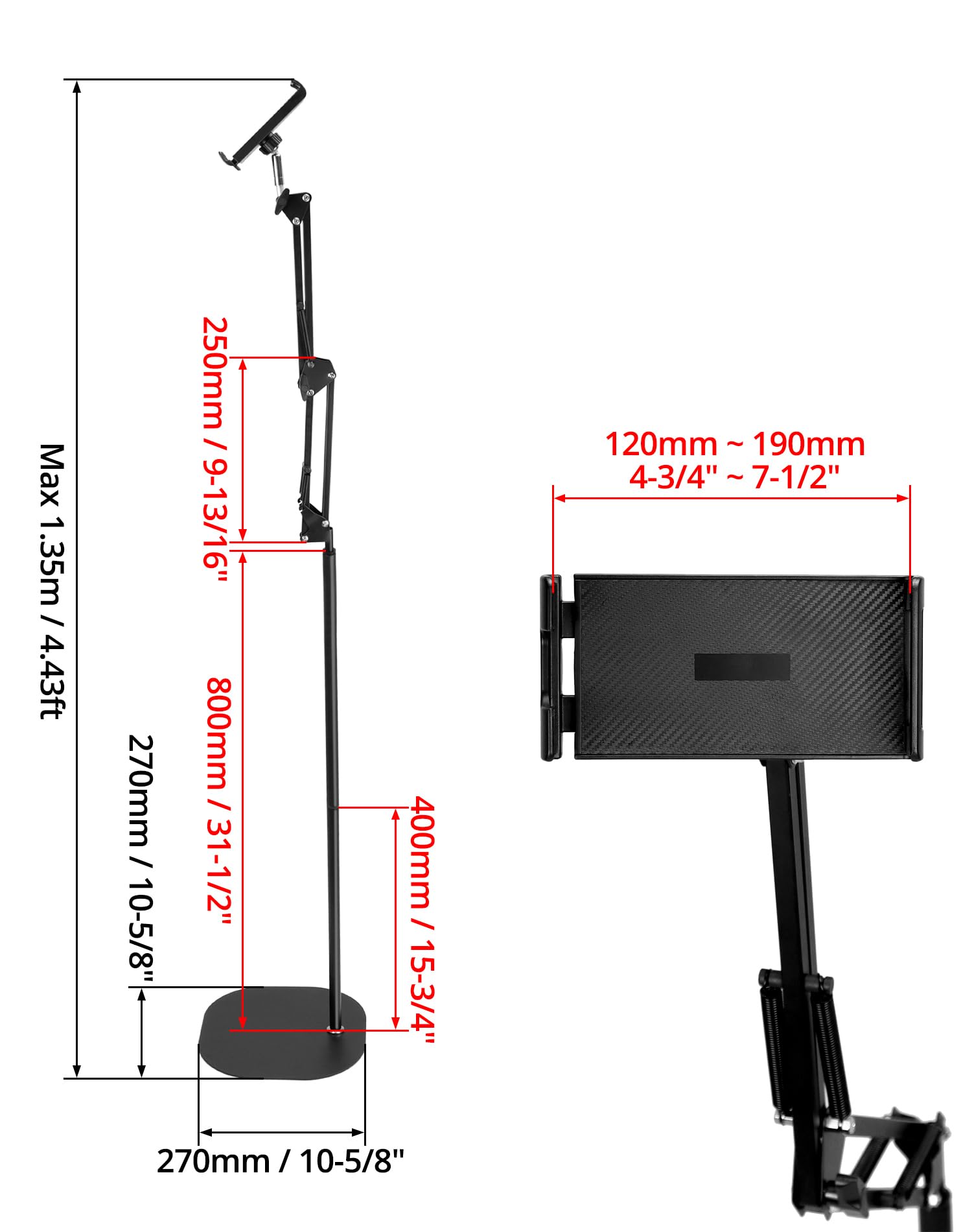 BOROFONE BH24 Bright Shell Holder, For 4-10.6 Inch Mobile Phones And Tablet Pc
