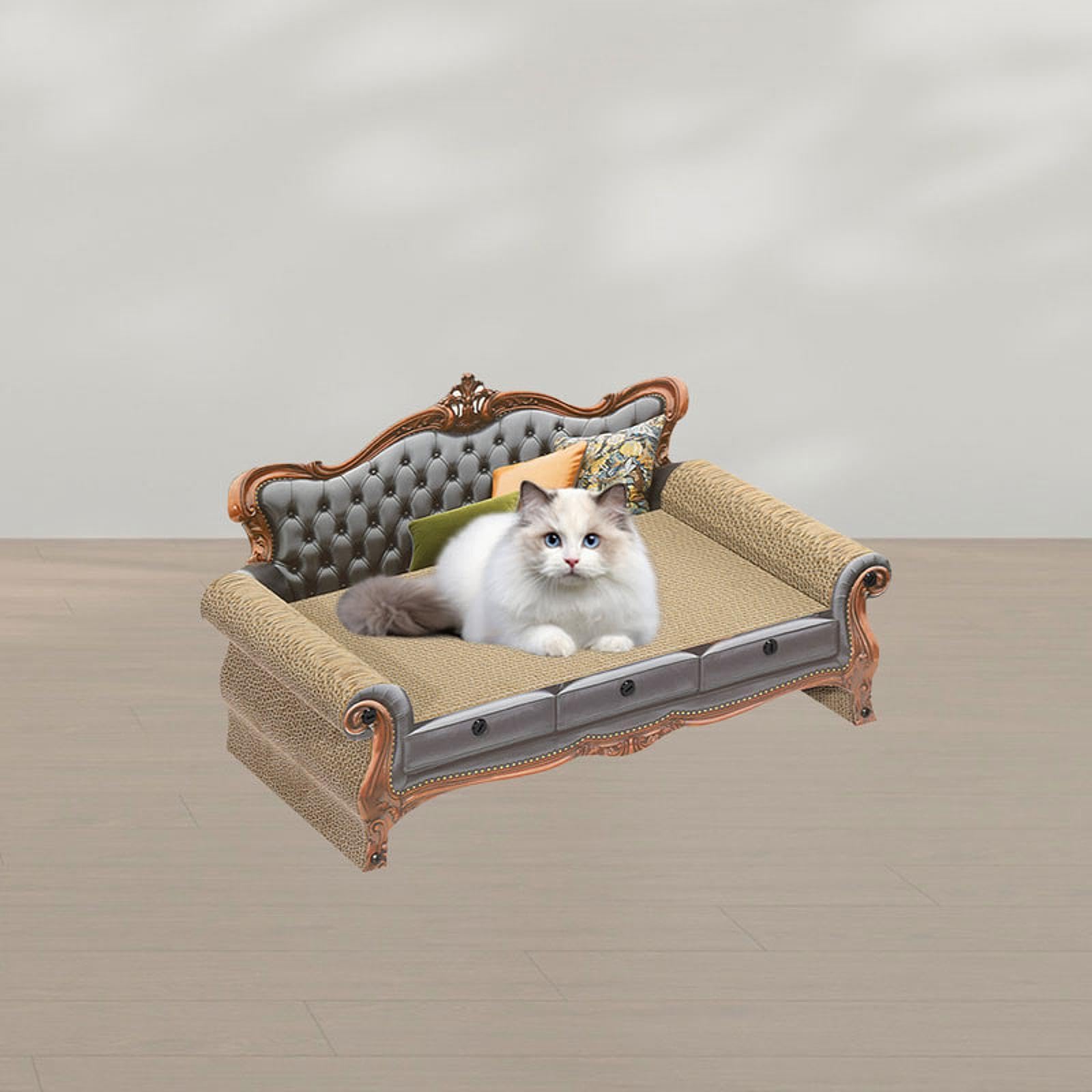 Tiragraffi per Gatti Divano in Cartone Ondulato Artiglio Grinder Grande e Largo Tiragraffi per Gatti da Interno Gatti Gattini Gioco Esercizio, Style B