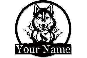 Personalized Lone Howling Wolf Head Wall Art