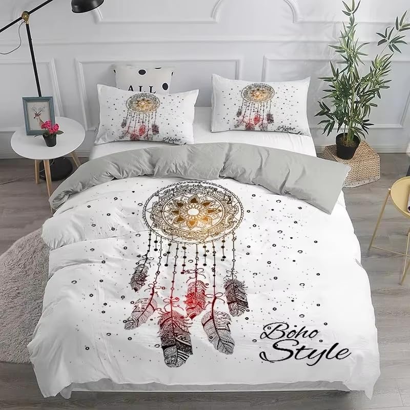 Parure de lit attrape-rêves style hippie pour créer une ambiance de chambre cocooning et zen