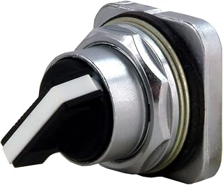 Siemens 52SA2AAB Heavy Duty Selector Switch, Water and Oil Tight, 2 Positions, Maintained Operation, Short Lever, White, A Cam Code