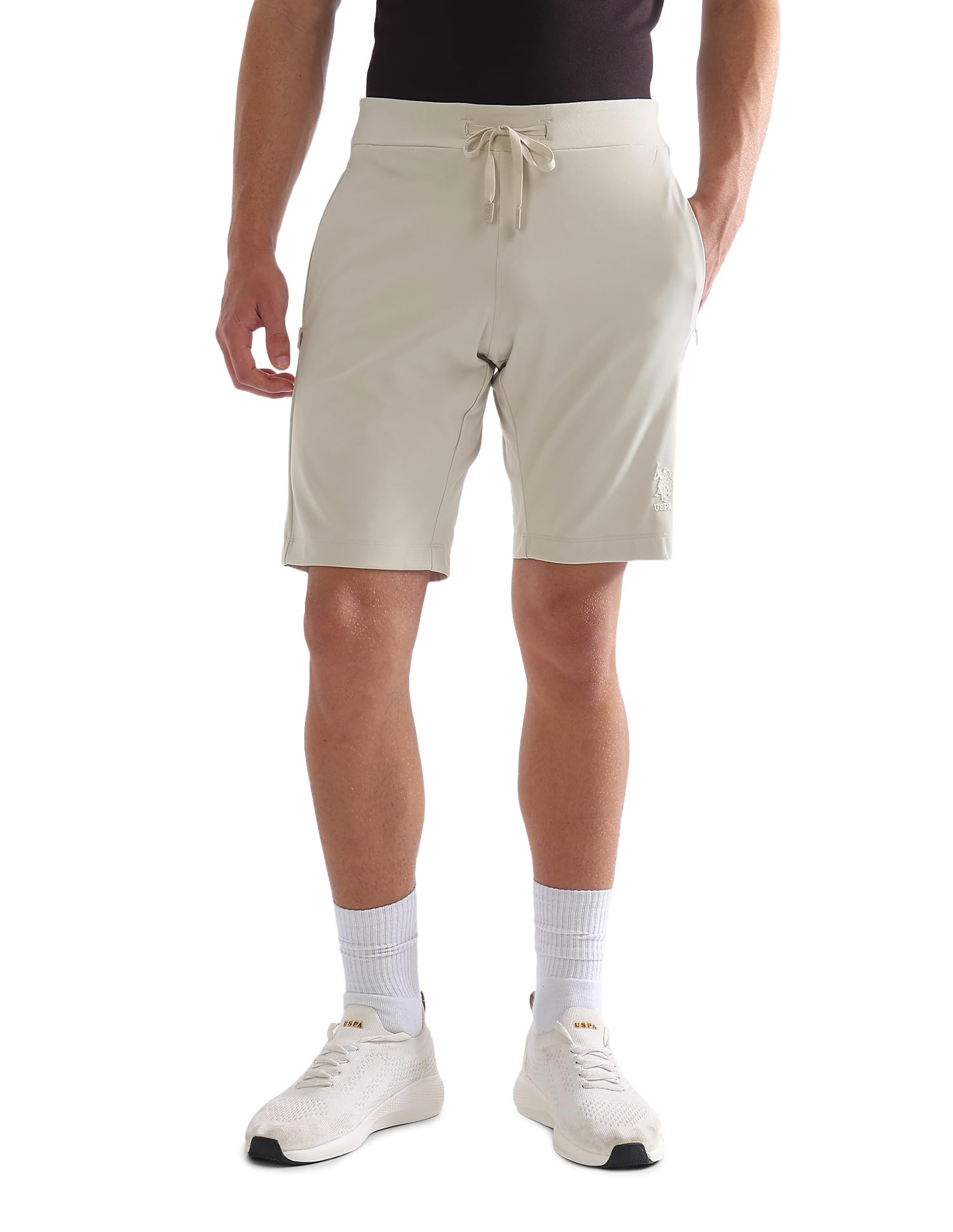 u.s. polo assn. USPA Active Sports Men's Slim fit mid Rise Active Shorts-picture-40