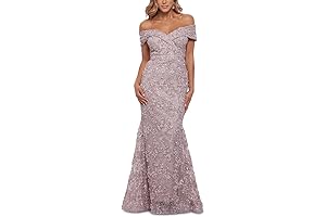XScape Off-the-Shoulder Gown: Embody Enchanting Elegance