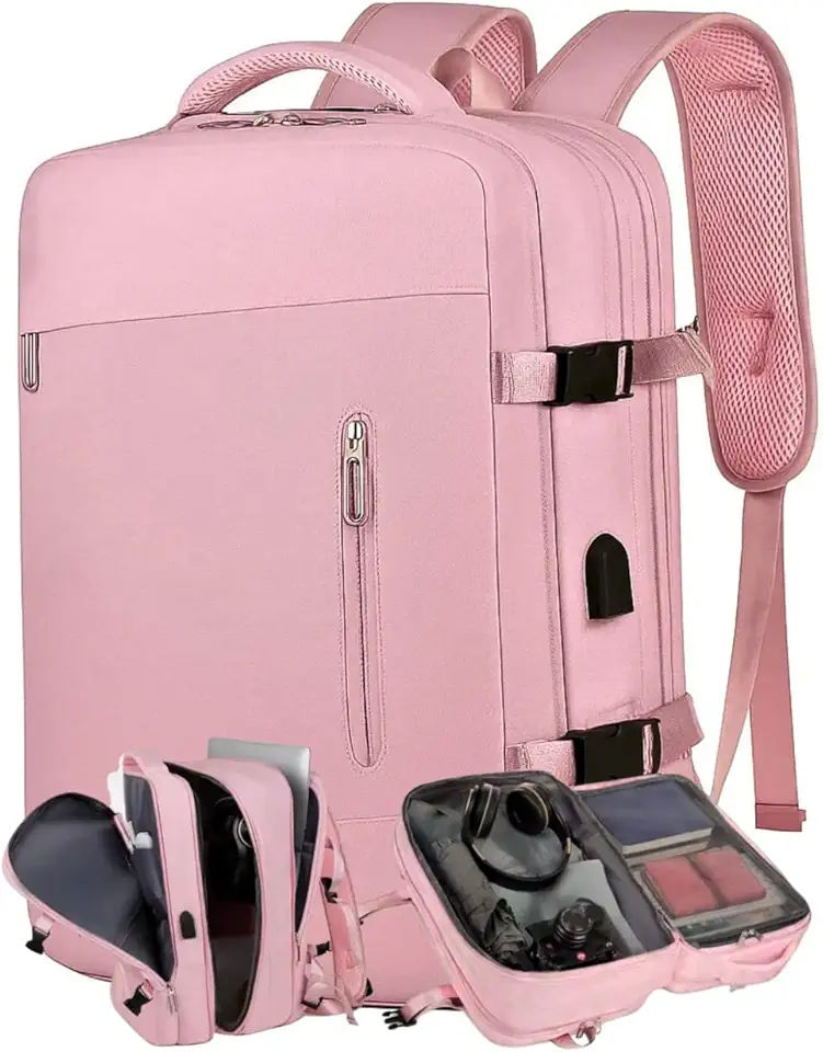 Mochila, Feminina, Masculina, Viagem, Expansível, Notebook, Mala Mão, Impermeável, Academia, Grande, Preta, Cinza, Rosa, Compacta, Academia, Executiva, Compacta