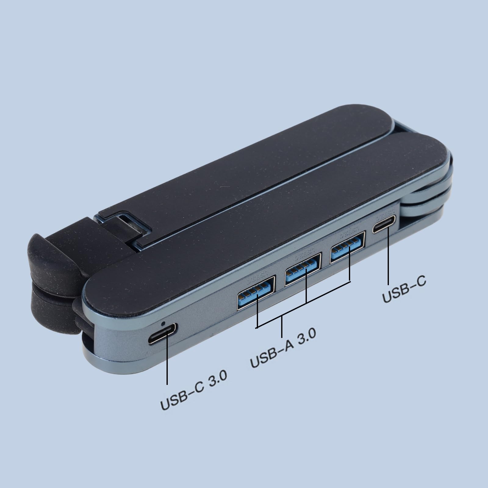 Soporte delgado para ordenador portátil con puertos USB 3.0 y
