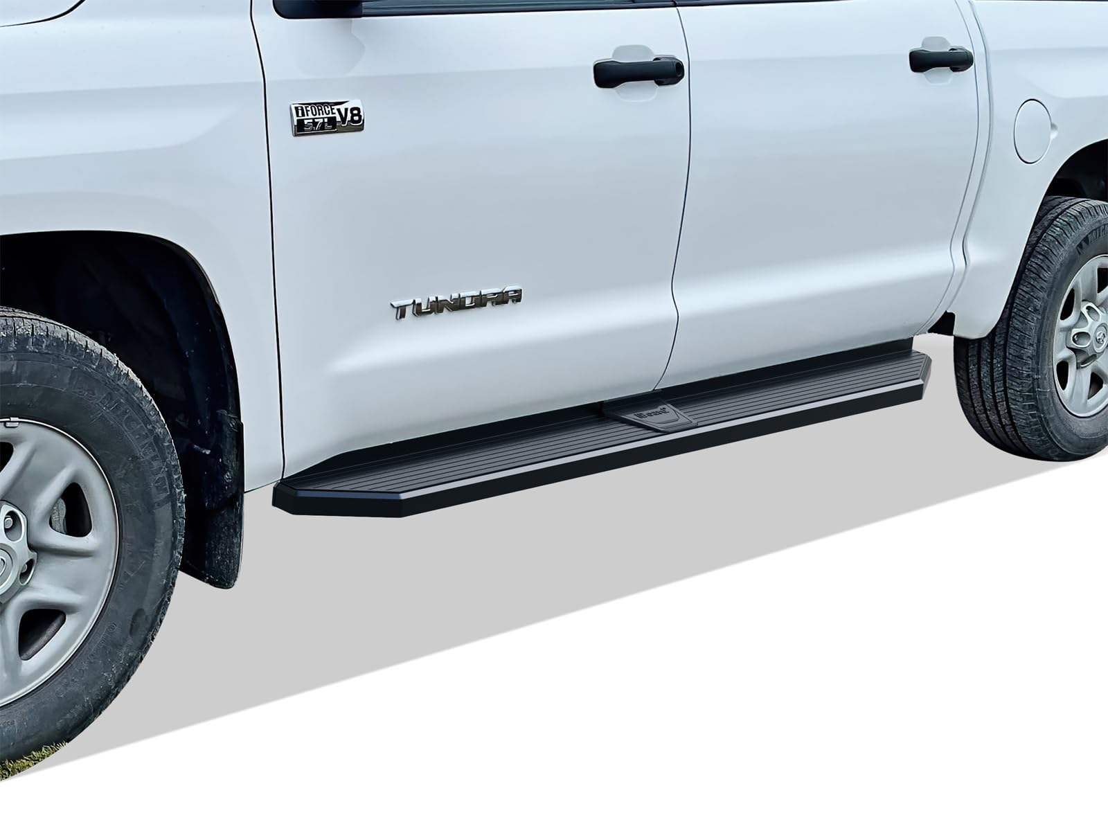 APS Black Running Boards Style Compatible with Toyota Tundra 2007-2021 CrewMax (Side Steps Side Bars) 6in Wide