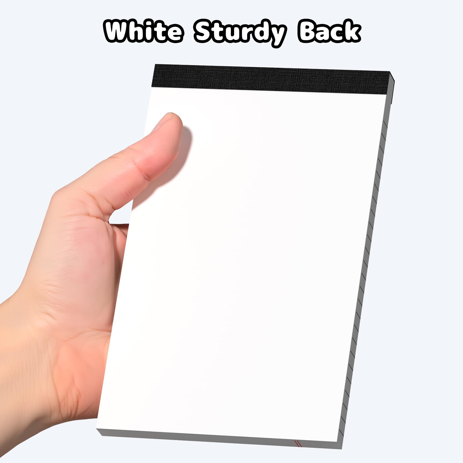 Notizblöcke, 12,7 x 20,3 cm, Notizblock, College, liniert, weiß, 6 Stück mikroperforierte Schreibblöcke, linierte Papierblöcke, Block aus Papier für Büro, Zuhause, Schule, 6 Stück