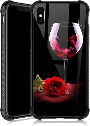 Miniatura 48 de Funda para iPhone Xs Max, diseños de girasol, estrella, cielo, cubierta trasera de cristal templado antiarañazos, esquinas reforzadas, carcasa