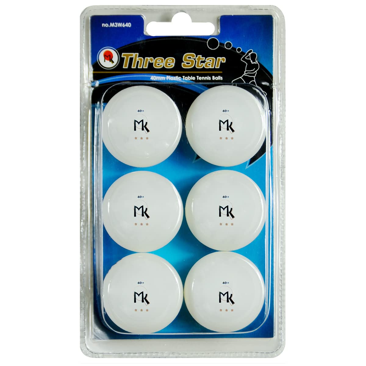 3 Star Table Tennis Balls - 6 Pack - 40mm Ping Pong Balls - White - Poly Ping Pong Balls - Excellent Quality - Great For Schools, Homes, And Training