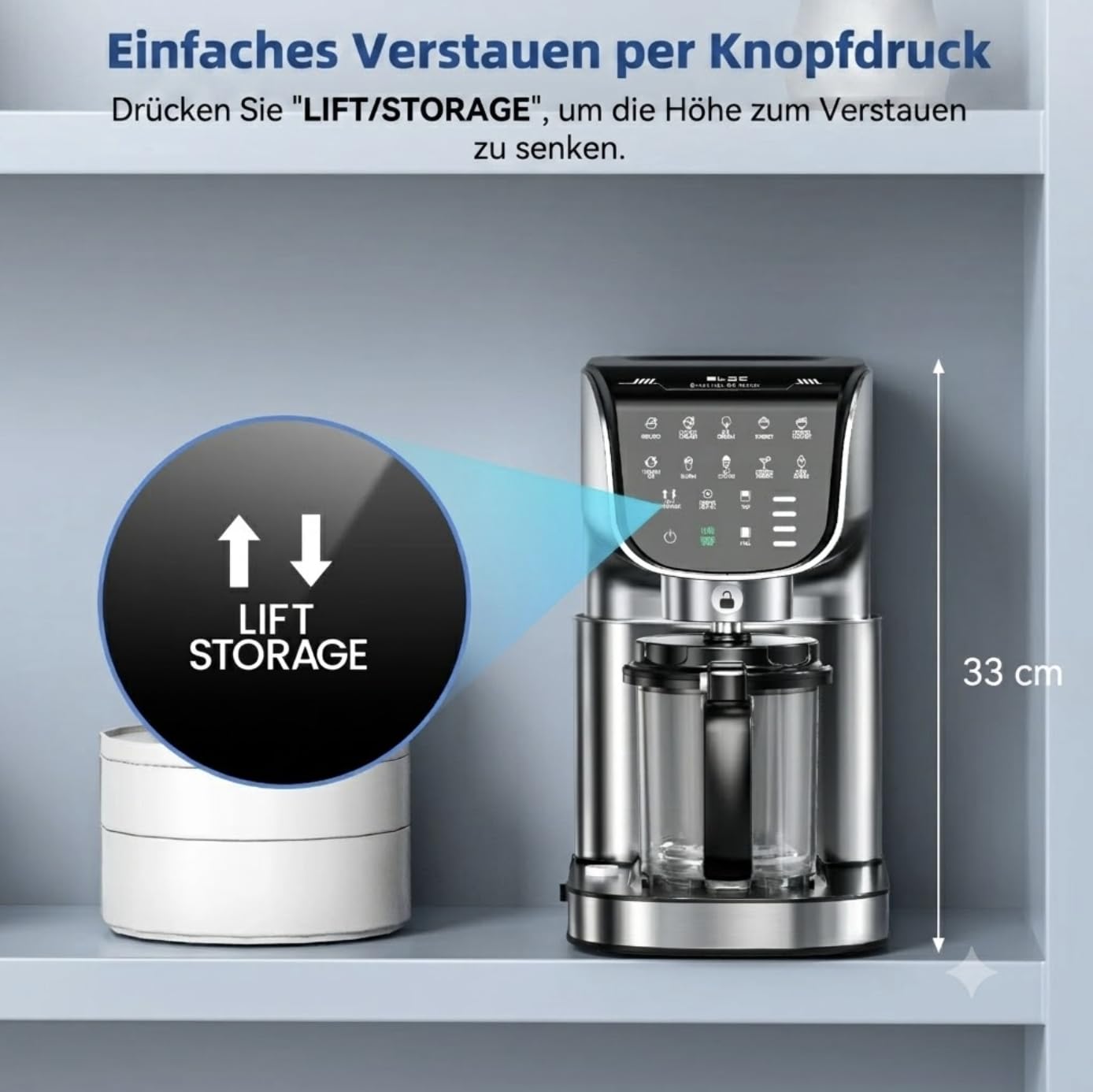 Eismaschine 10-in-1 Edelstahl – Gelato, Sorbet, Frozen Yogurt, 3 BPA-frei
