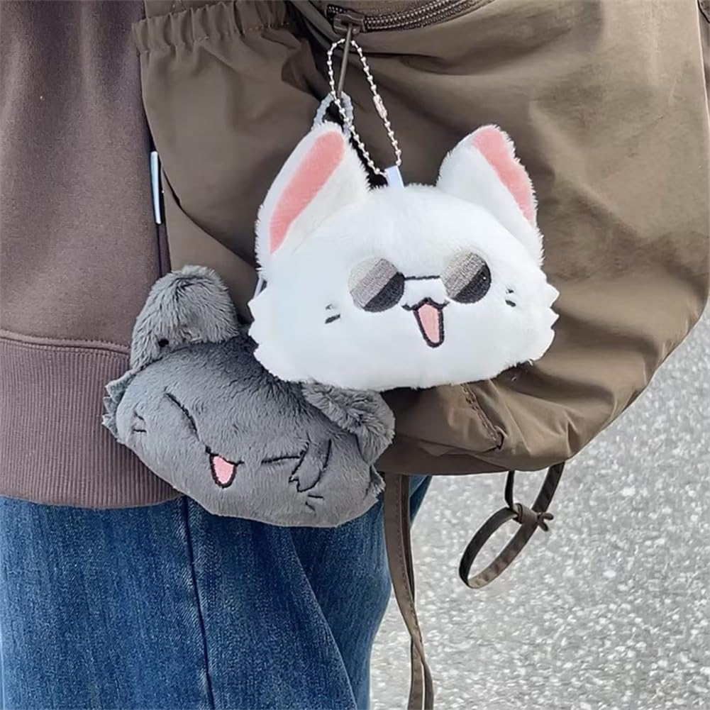 Zhongkaihua Anime JJK Peluche Gojo Satoru et Geto Suguru Peluche Coussin Pendentif JJK Figurine Porte-clés Sac à Dos Décorations Objets de collection Cadeaux 12/23 cm