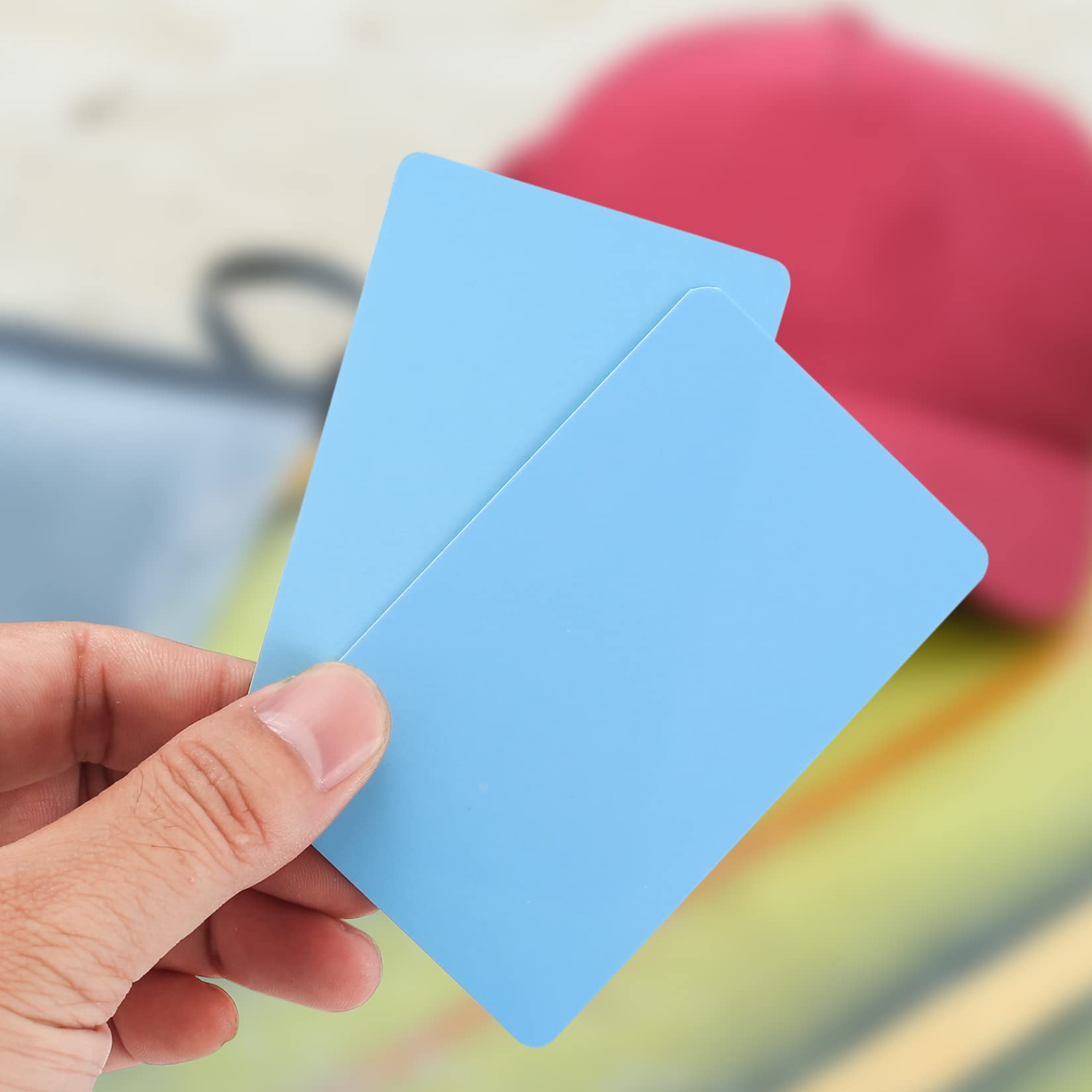 100 pezzi di carta Kraft carte vuote biglietti da visa fronte-retro