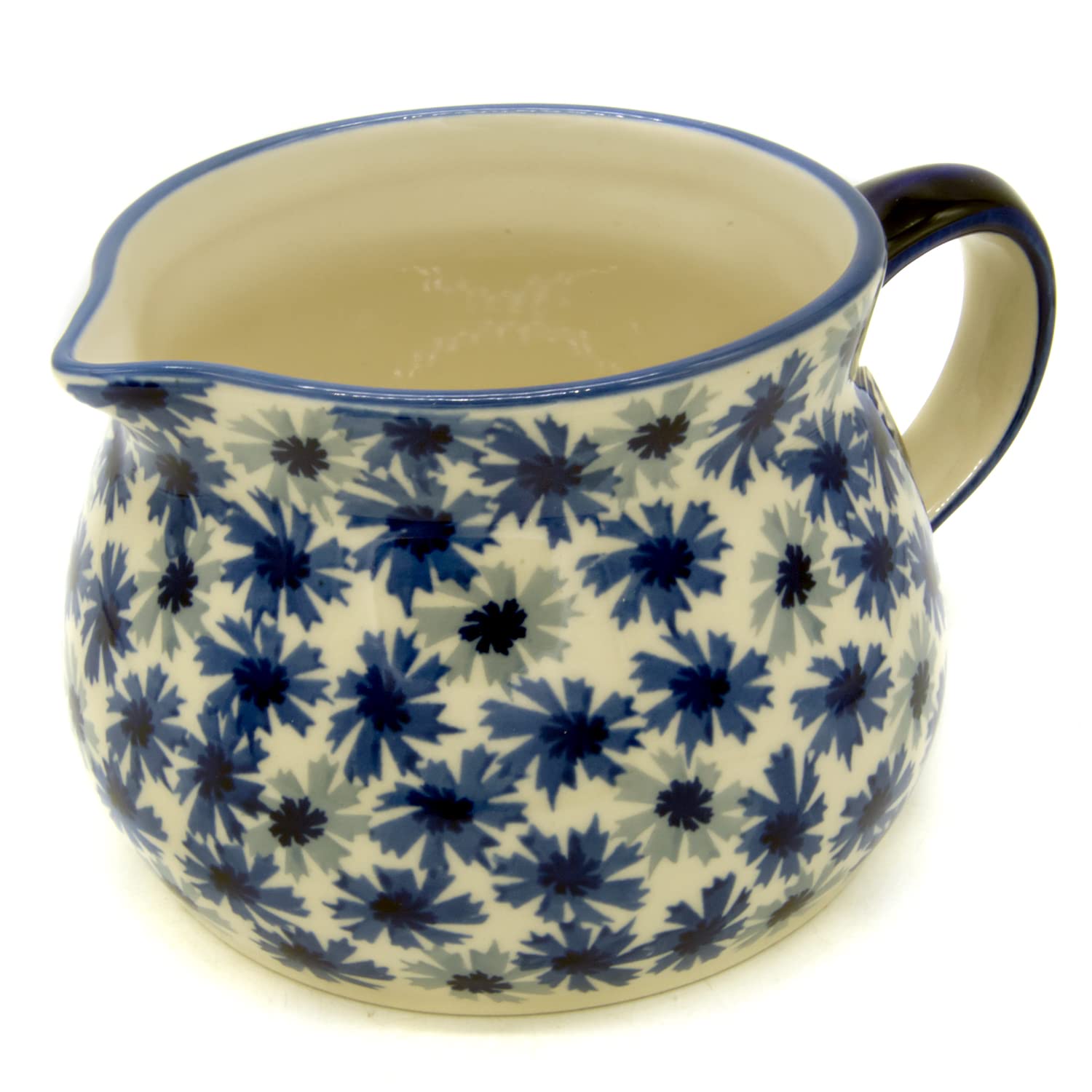 Original Bunzlauer Milchkrug (975 ml, Dekor Kornblumen)