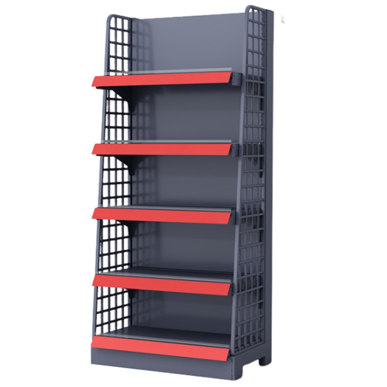 Organizador grande de aperitivos, soporte de exhibición de aperitivos, grande, ajustable para supermercado, estante organizador para frutas, verduras, bebidas, medicina, fácil T, negro, 5 niveles de
