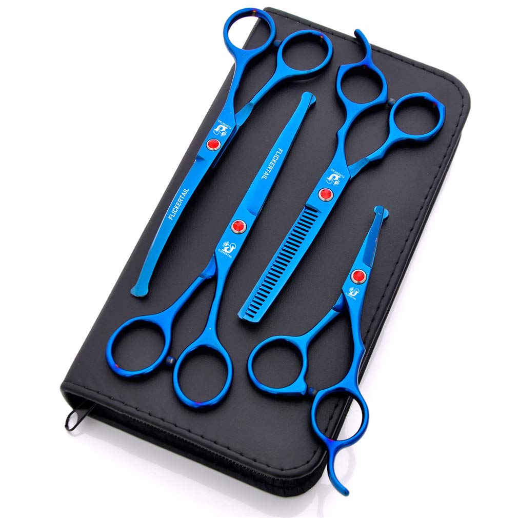 4,5-6,5 Pollici Pet Grooming Forbici Kit, Professionale in Acciaio Inox Dog Grooming Forbici Pet Haircut Tools, per Il Salone, Pet Barber
