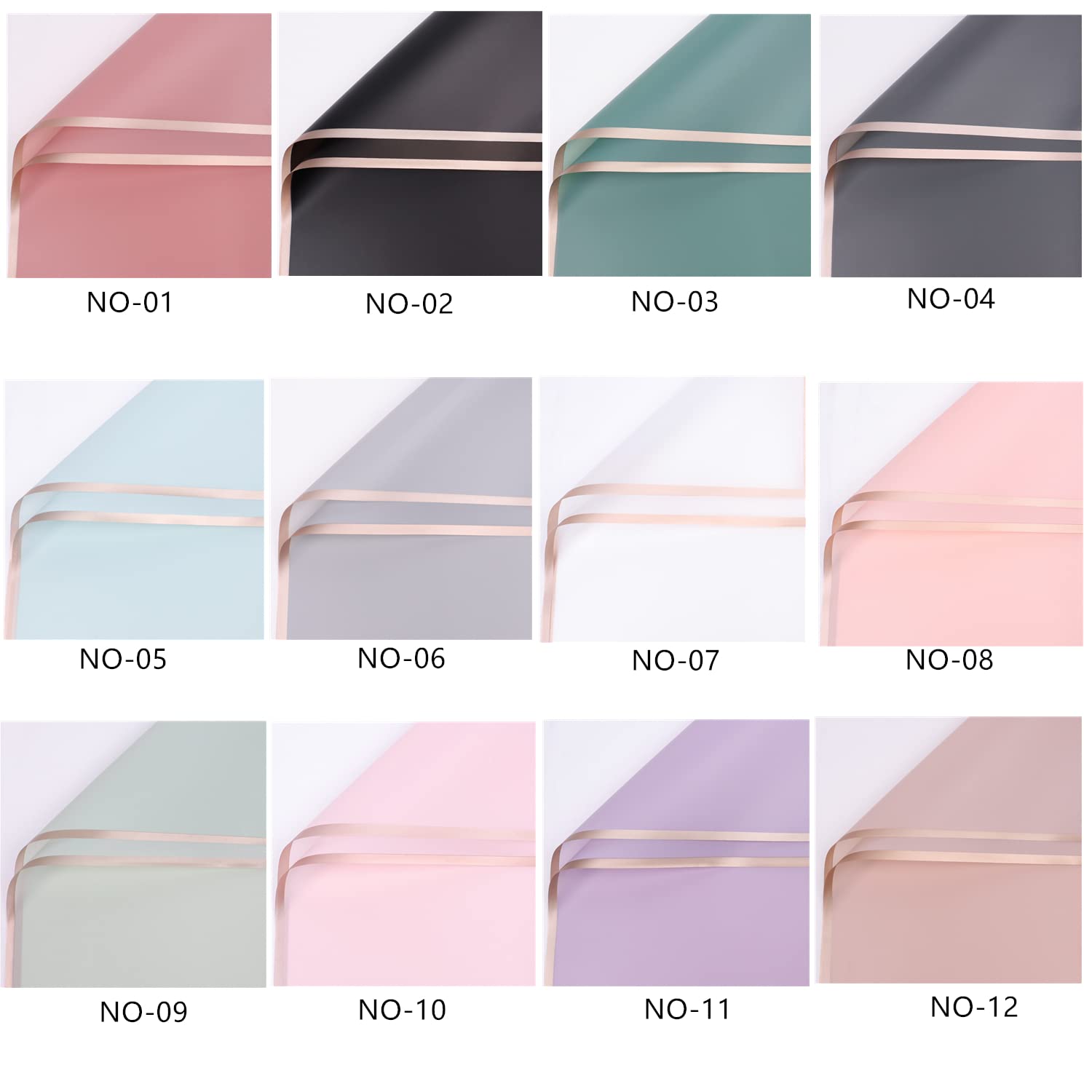 38 Pièces Papier D'Emballage De Fleurs Boîte Cadeau Emballage 50Cmx50Cm