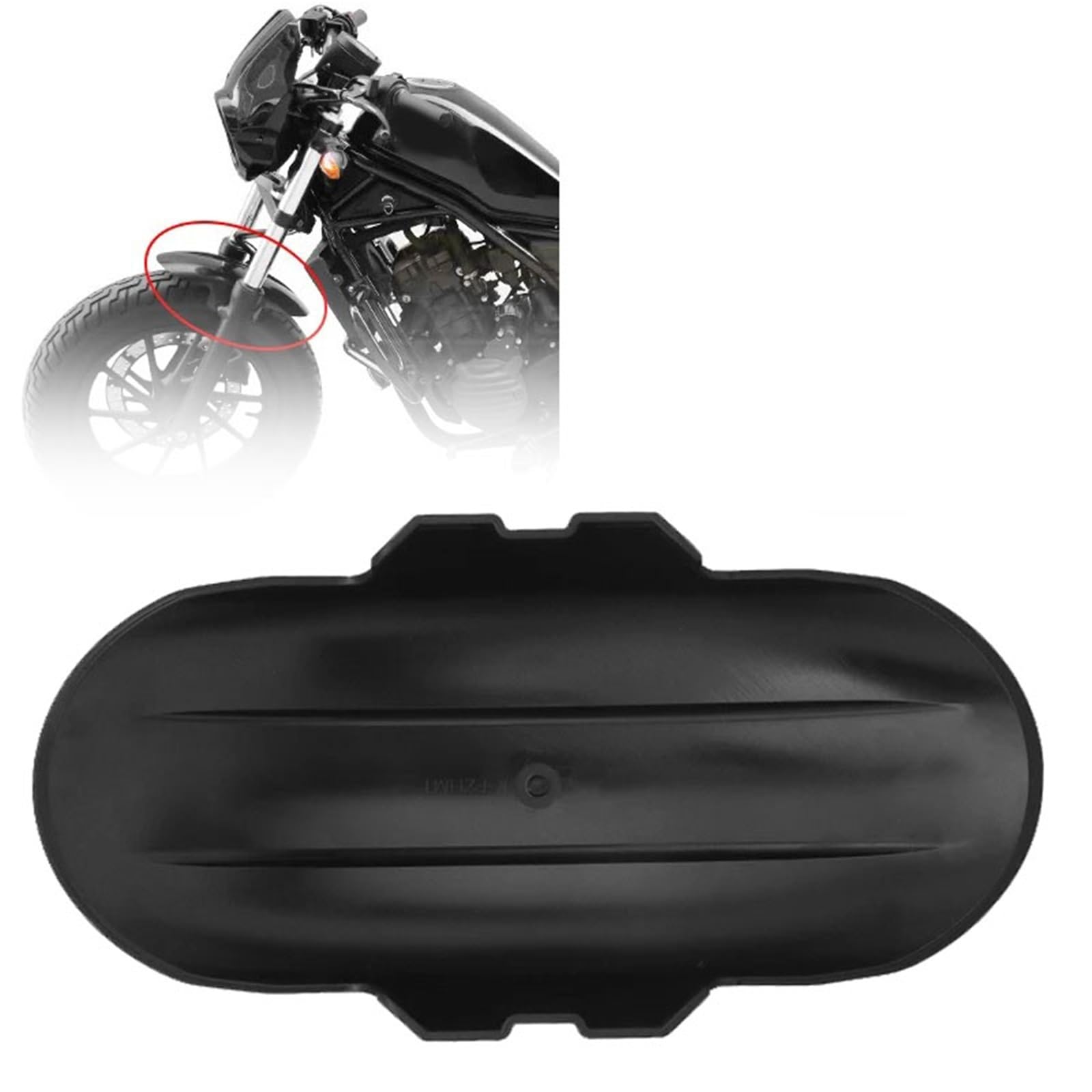 Parafango Anteriore Moto ABS Nero Per Rebel 300 500 2017 2018 2019 2020 2021 2022 2023