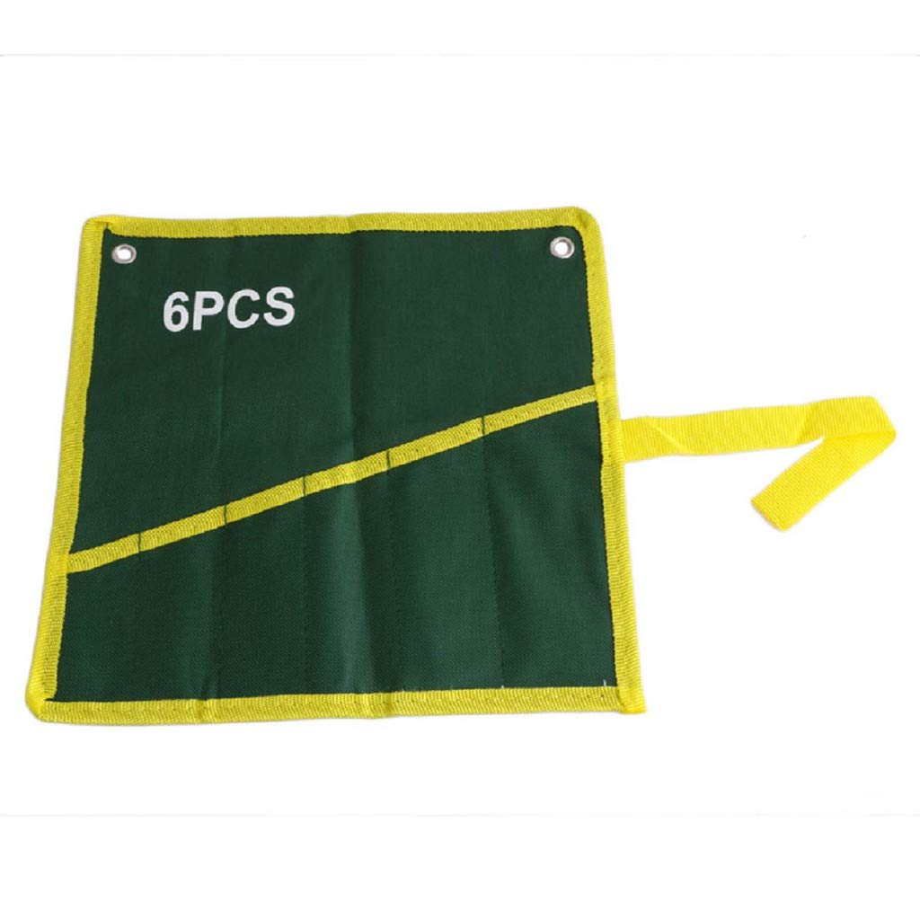 6 Pockets Canvas Spanner Wrench Tool Storage Bag Tools Screwdriver