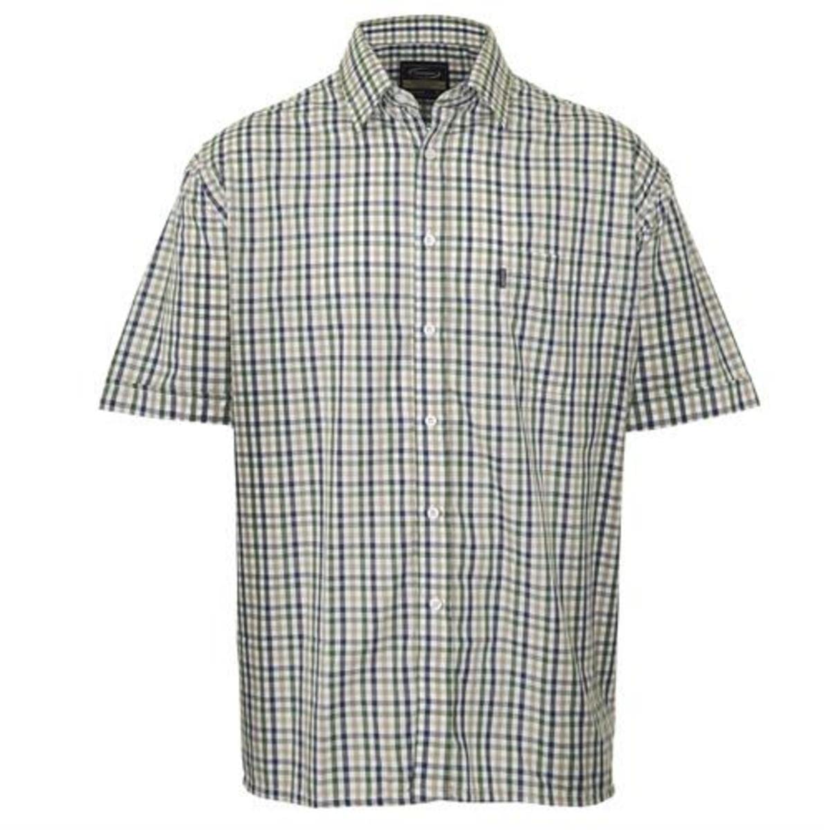Mens Champion Short Sleeve Doncaster Shirt - Yarn Dyed, Fine Quality
