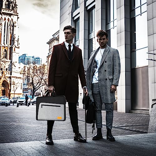 Image of Laptop Case, 15.6 Inch Laptop Briefcase Sleeve Shockproof Protective Water Resistant Computer Carrying Bag Compatible with 15.6 inch HP, Dell, Acer, Asus, Lenovo, Notebook, Black Grey