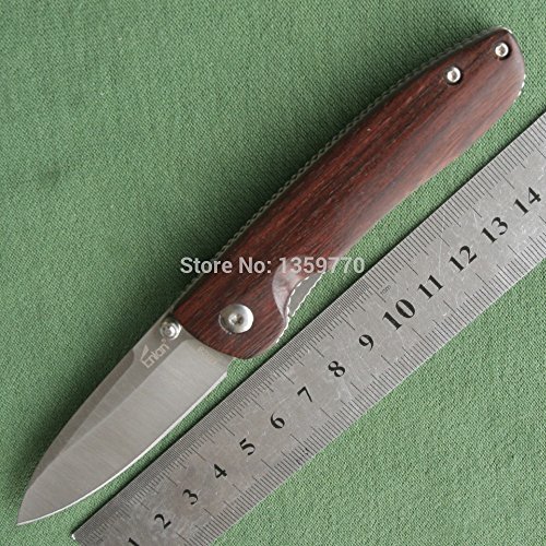 Enlan Bee M028 Camping Folding Knife Blade Wood Handle Camping Survival Tactical Knife