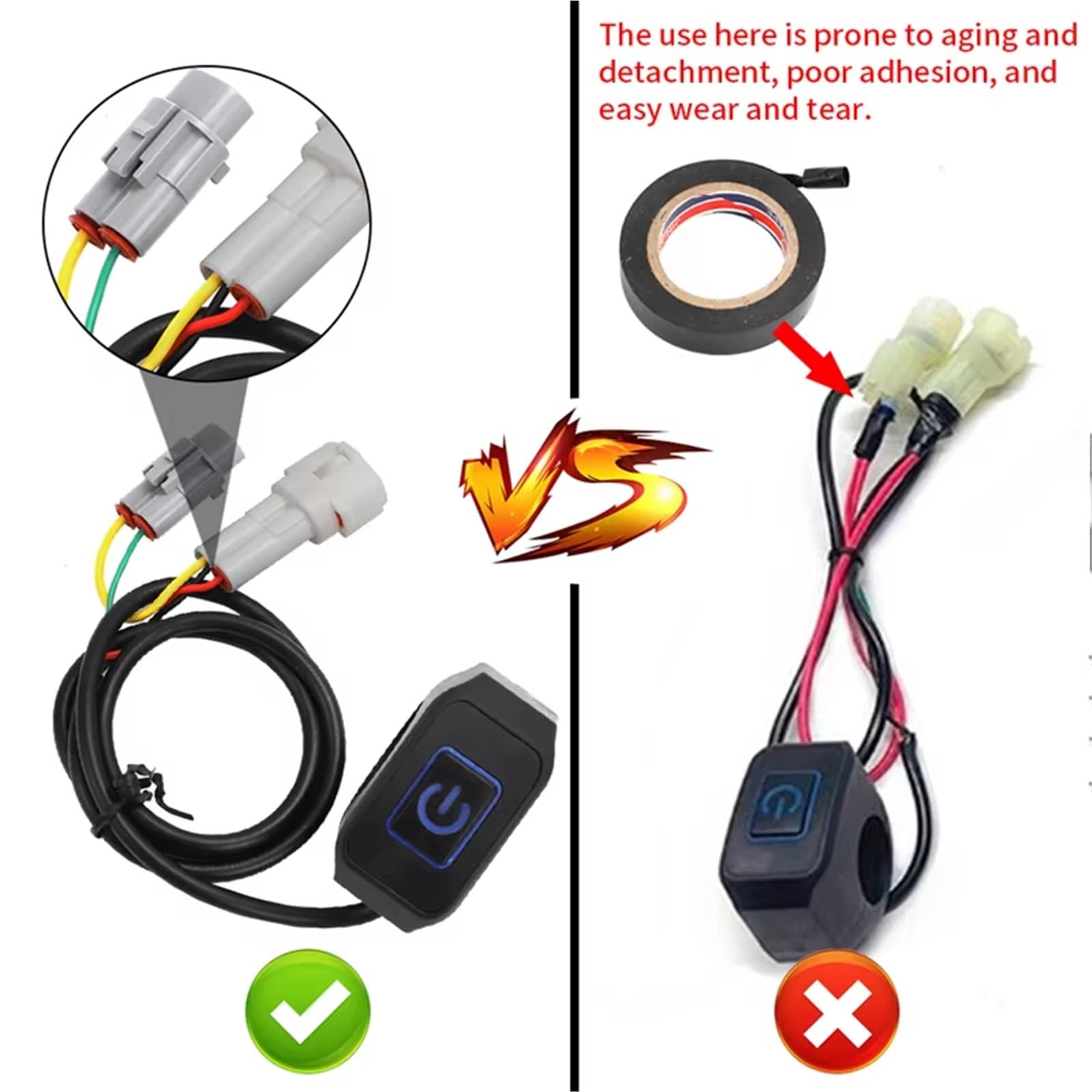 Generico per CRF125F per CRF125FB CR125R XR250R XR650R Kit Barra Luminosa fari a LED La Maggior Parte manubri da 7/8" Faro Moto