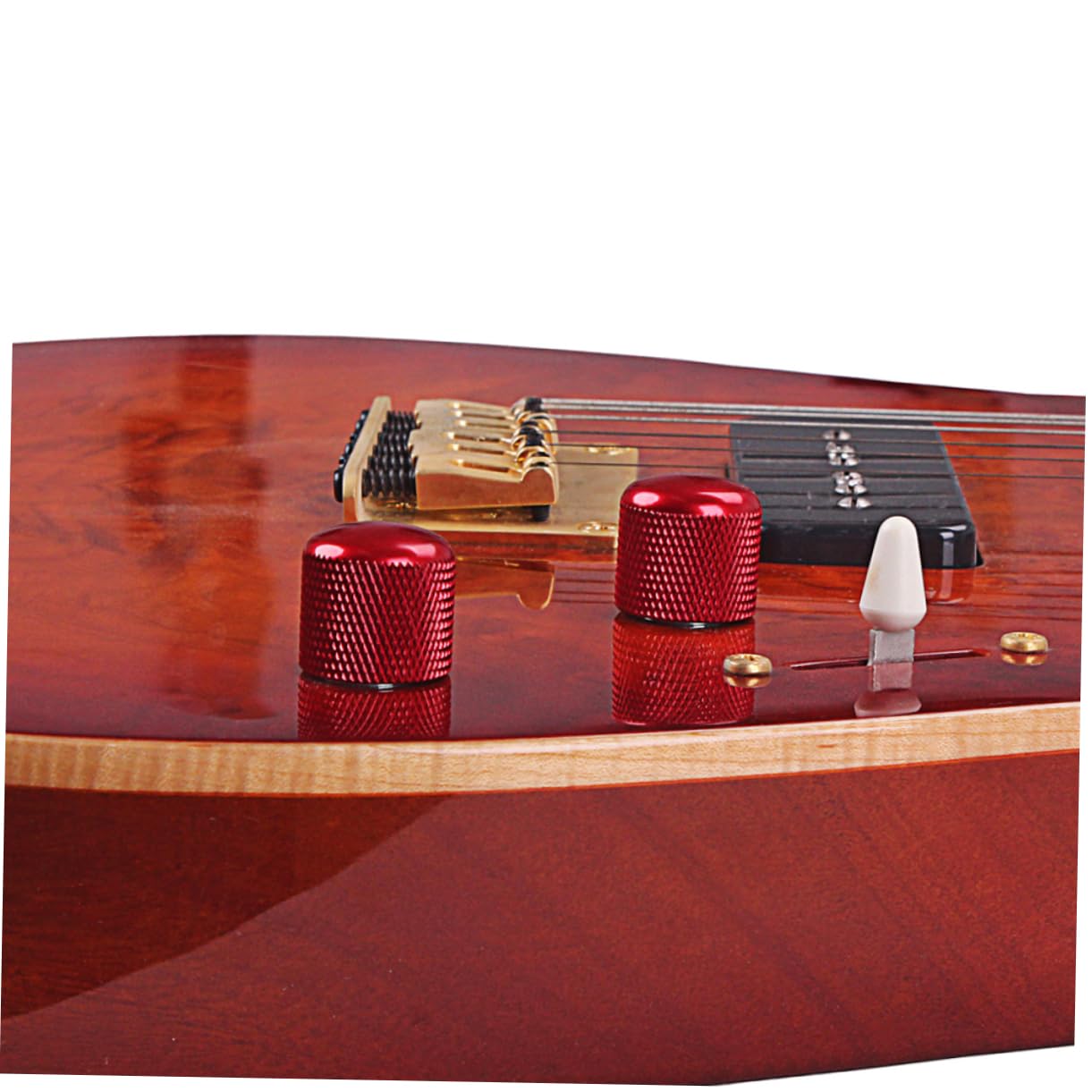 CIMAXIC Red Guitar Knobs 3-Pack for Electric Guitar Bass and Replacement Fit for Concentric Pots