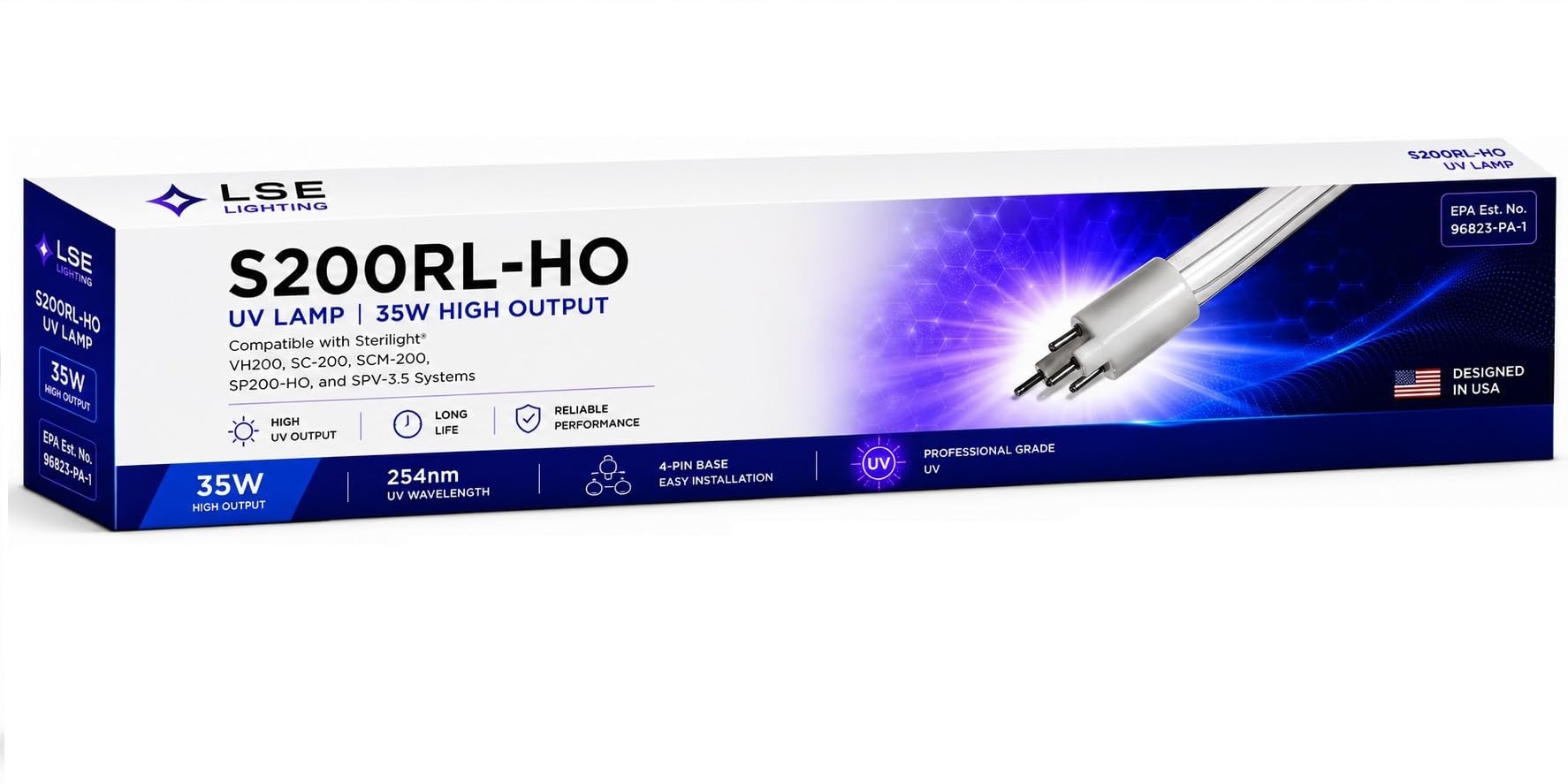 Amazon.com: LSE Lighting S200RL-HO UV Lamp for VH200 SP200-HO SC