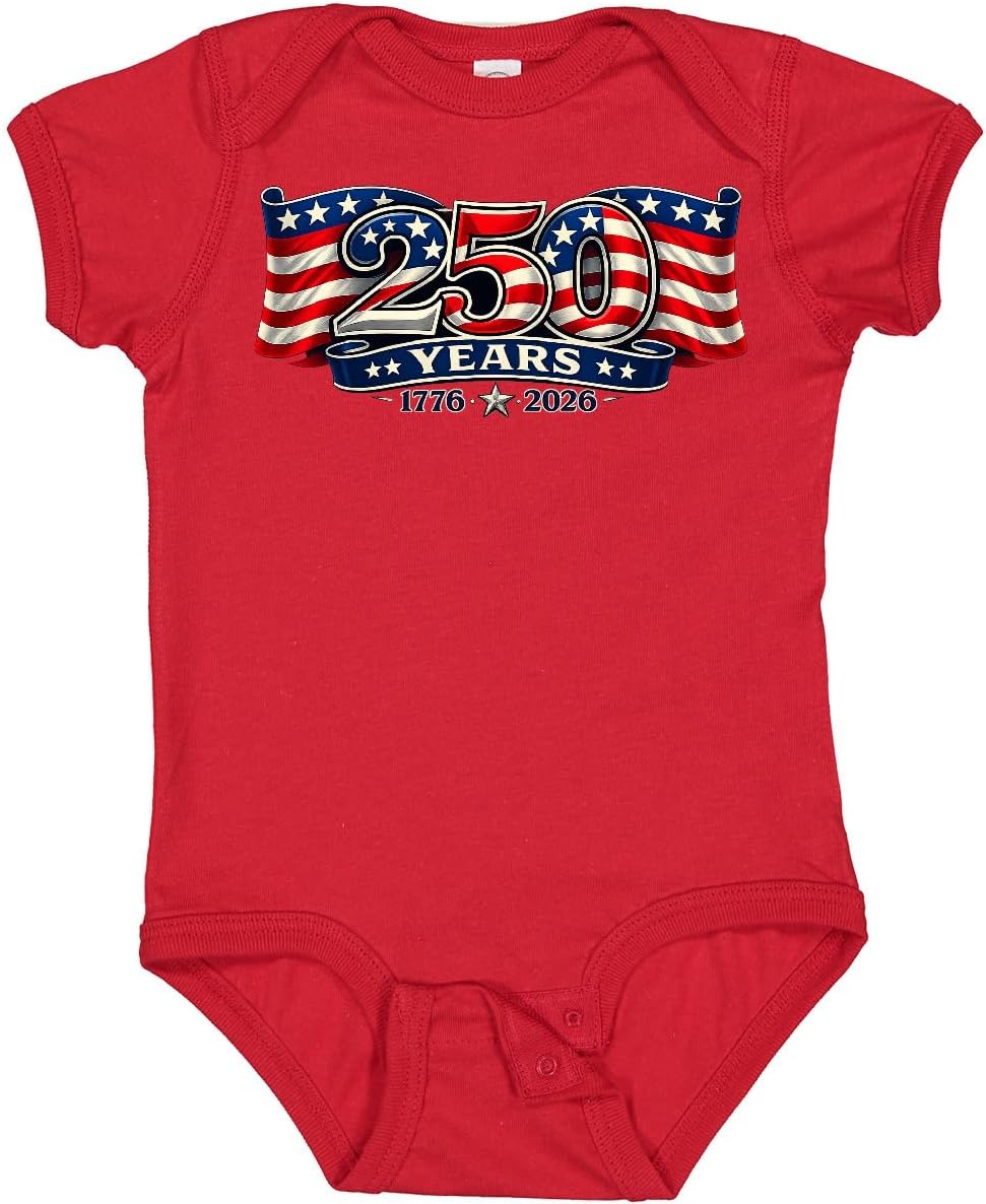 inktastic 250 Years Patriotic Baby Bodysuit
