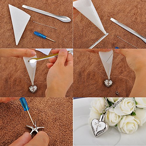 HOUSWEETY Baseball Stainless Steel Round Urn Pendant Necklace Memorial Ash Keepsake Cremation Jewelry (Gift Bag) - Thumbnail 3