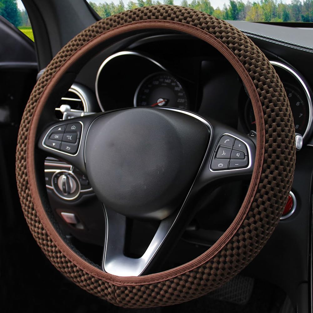 Universal Silicone Steering Wheel Cover - Non-Slip Grip, Fits 13" To 16.5" Wheels