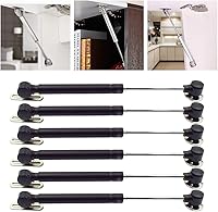 Vista 1 de 80N - 6 puntales de gas hidráulico, soporte de tapa de cierre suave para armarios y muebles, elevación de resorte de gas de 10 pulgadas de longitud