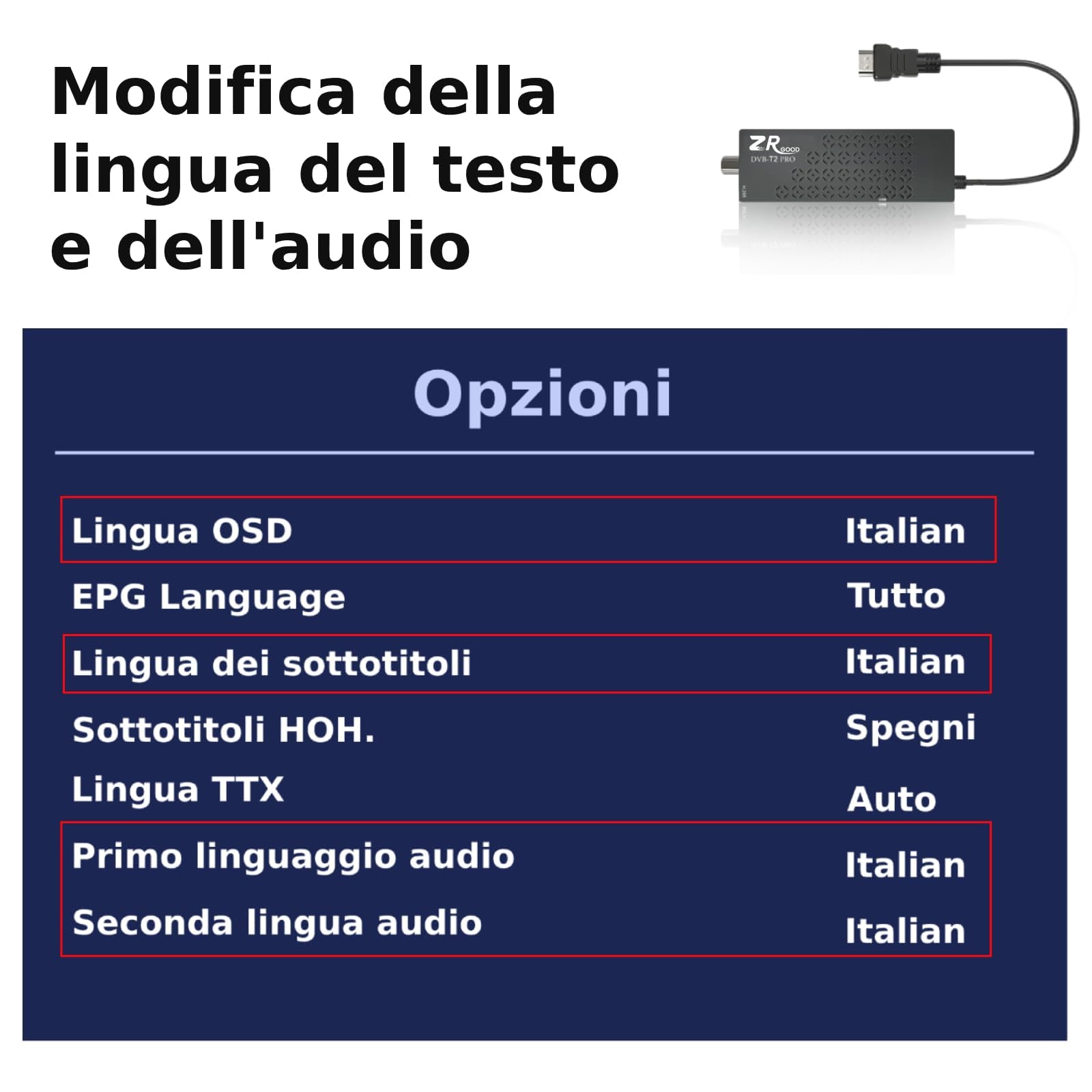bestyks Decodificador TDT HD, Sintonizador TDT HD HDMI, DVB T2 H265 Decodificador HD, TDT HD Euroconector Full HD 1080p Soporte WiFi, Control Remoto IR 2 en 1, Dolby, PVR, LCN