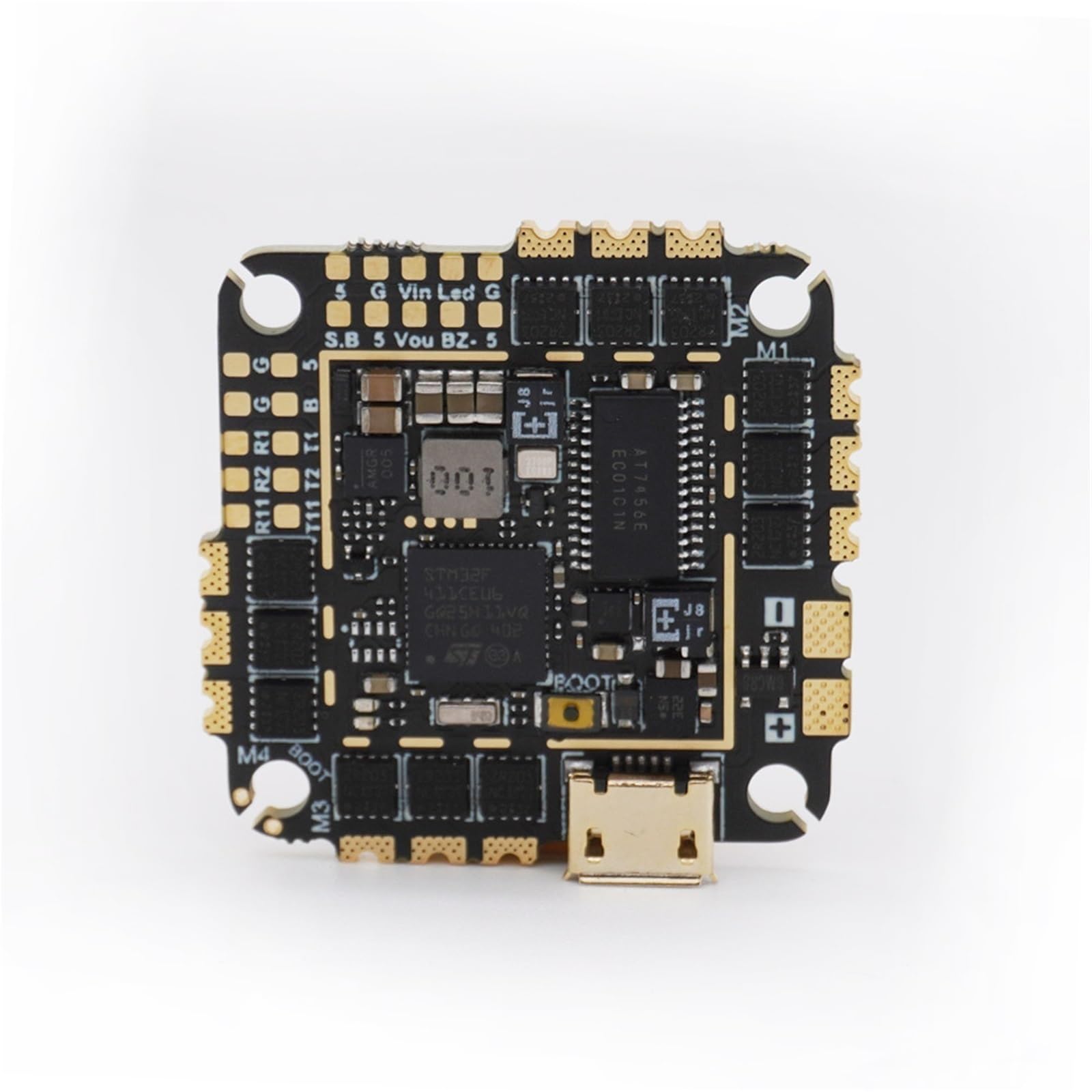 Compatibile con Drone 2-6S F411 Flight Controller AIO con giroscopio BMI270, ESC BLHeli_S 35A 45A, OSD e sensore di corrente(F411 AIO 45A)