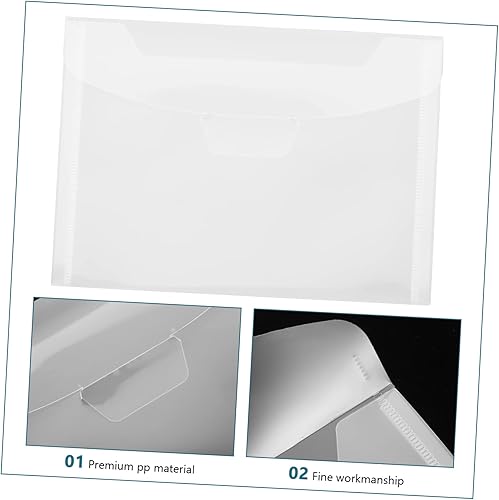 Miniatura 9 de Tofficu 40 bolsas de archivos con hebilla, carpetas de plástico A5, organizador de bolsillo, carpeta A6, carpeta de documentos, bolsas de viaje