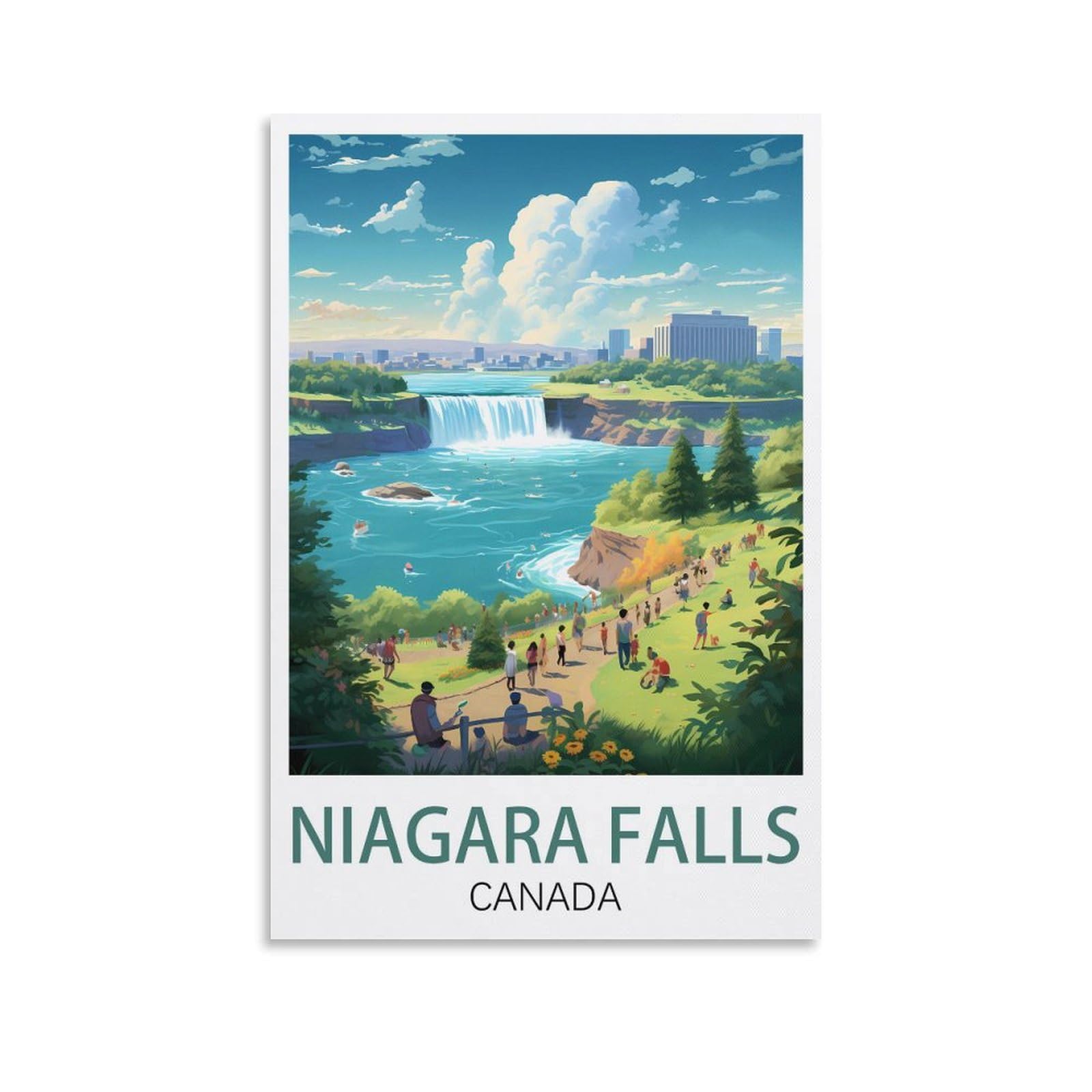 Zzhhegn Unframe-Style Niagara Falls Canada Vintage Travel Posters 08X12inch(20X30cm) Canvas Art Poster And Wall Art Picture Print Modern Family Bedroom Decor Posters