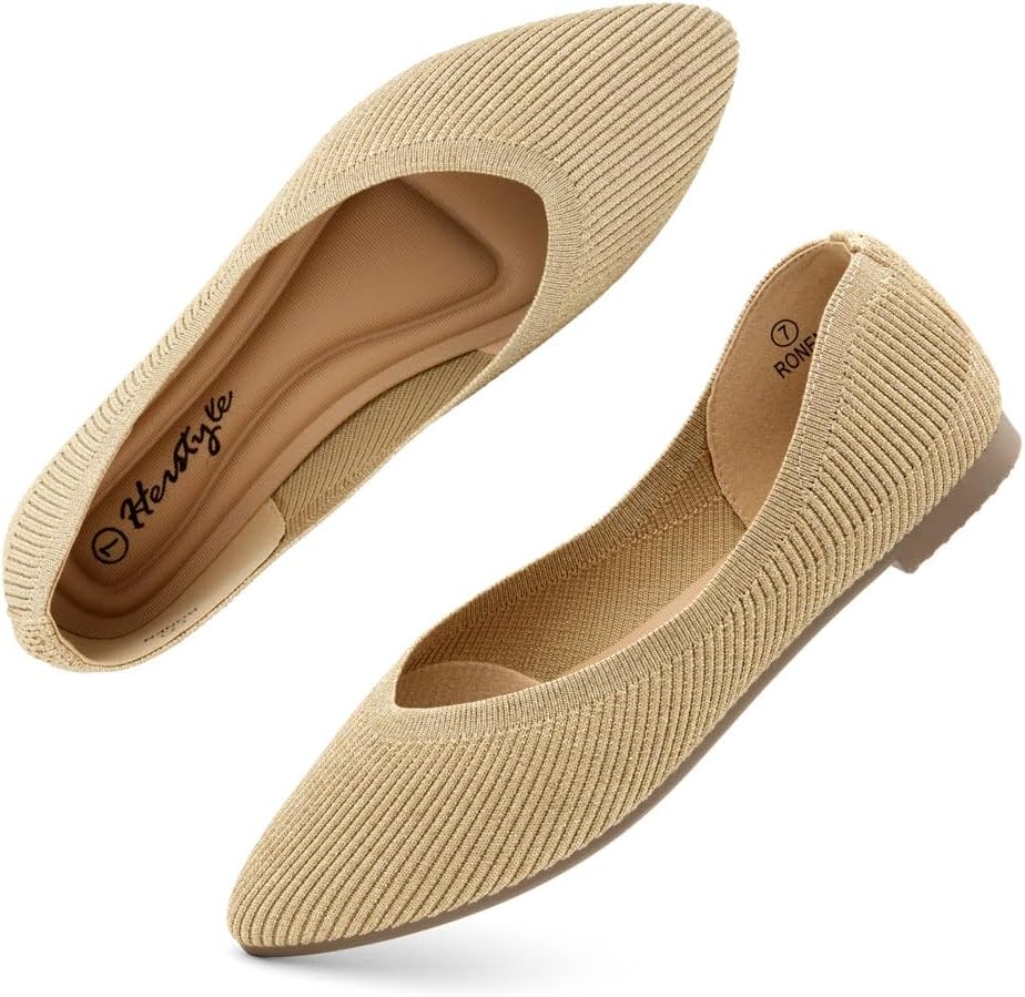 menue (メヌエ) ふわカル ポインテッドトゥ バレエシューズ 送料無料 | welleg（ウェレッグ）オンラインストア Herstyle レディース Ronen ポインテッドトゥ フラット ニット バレエ フラットシューズ ブラック ブルー レッド フ