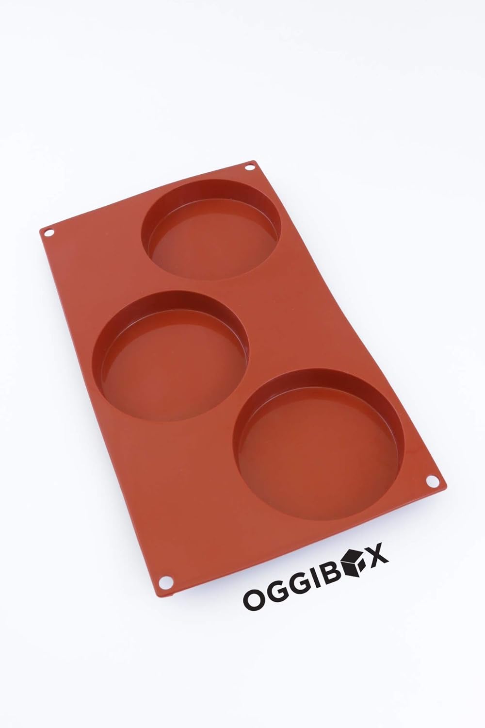 Oggibox 3-Cavity Silicone Disc Mold for Cake, Pie, Custard, Tart and Resin Coaster, Soap, Resin and More Pack of 2