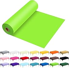 54 Inch X 100 Feet Plastic Table Cover Roll Premium Disposable Plastic Tablecloth for All Type/Shape Tables | Picnic, Party, Banquet, Birthdays, Weddings (Lime Green, 54 Inch X 100 Feet)