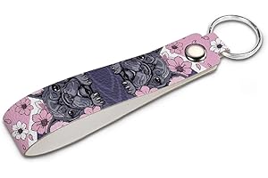 PU Leather Lanyard Keychain: Wristlet Key Chain Accessory