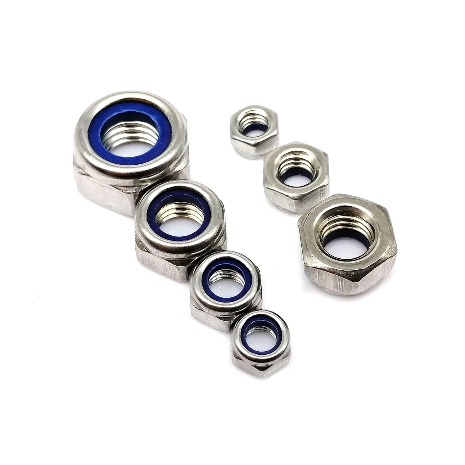 Dadi Inox DIN 985 Dadi Autobloccanti In Acciaio Inox Con Inserti Nylon - Misure M2,5 A M12, DIN 985, Marca MonsterBolts Dado Autobloccante Nyloc - Foto 3