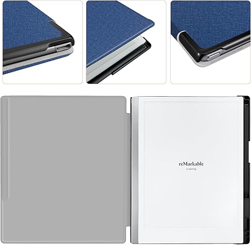 Miniatura 10 de Funda para tableta de papel Remarkable 2 de 10.3 pulgadas lanzada en 2020, ligera y dura, funda protectora con soporte para bolígrafo integrado,
