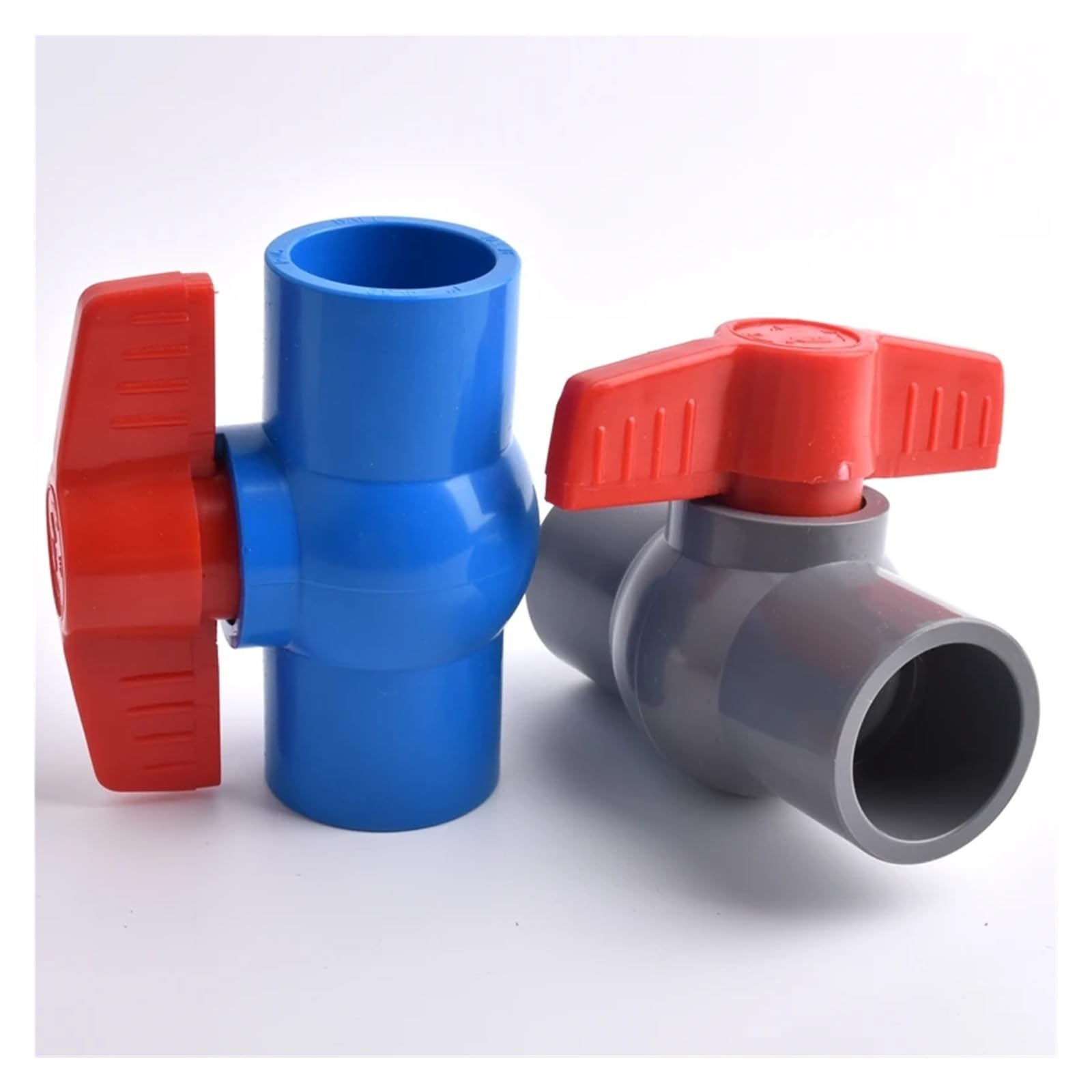 1pc Rura Pcv Płaskie Gniazdo Zawór Kulowy Łącznik Adapter Złącza Do Podlewania Nawadnianie Ogrodu Akwarium Wspólne ID 20~110mm(Grey Color,Inner dia 63mm)