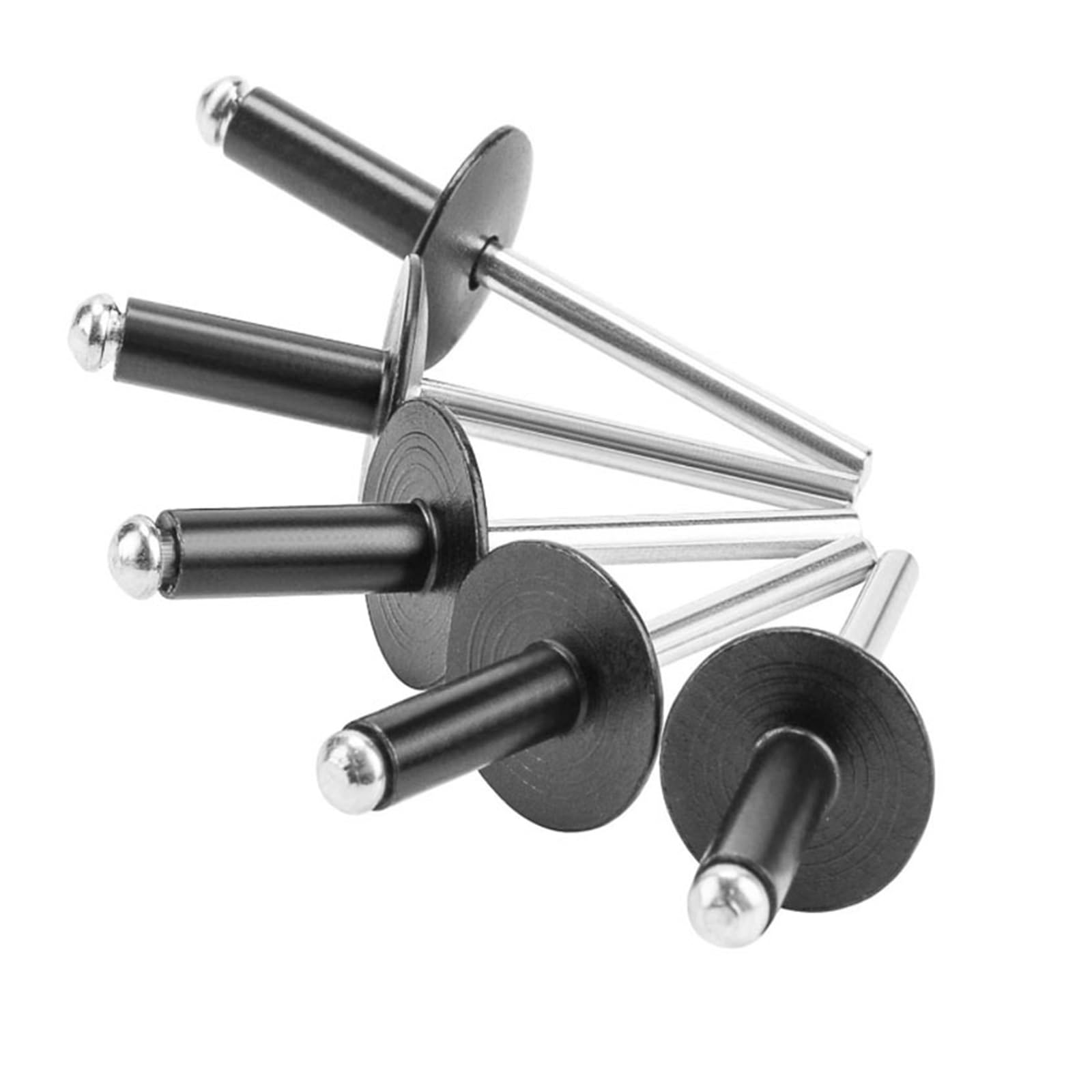 Alu Blindniete Großer Kopf,Große Flanschnieten, 100 PCS große Kappe offenes Ende Aluminium Blindnieten Blindniet Pull Cap 8mm(25mm)