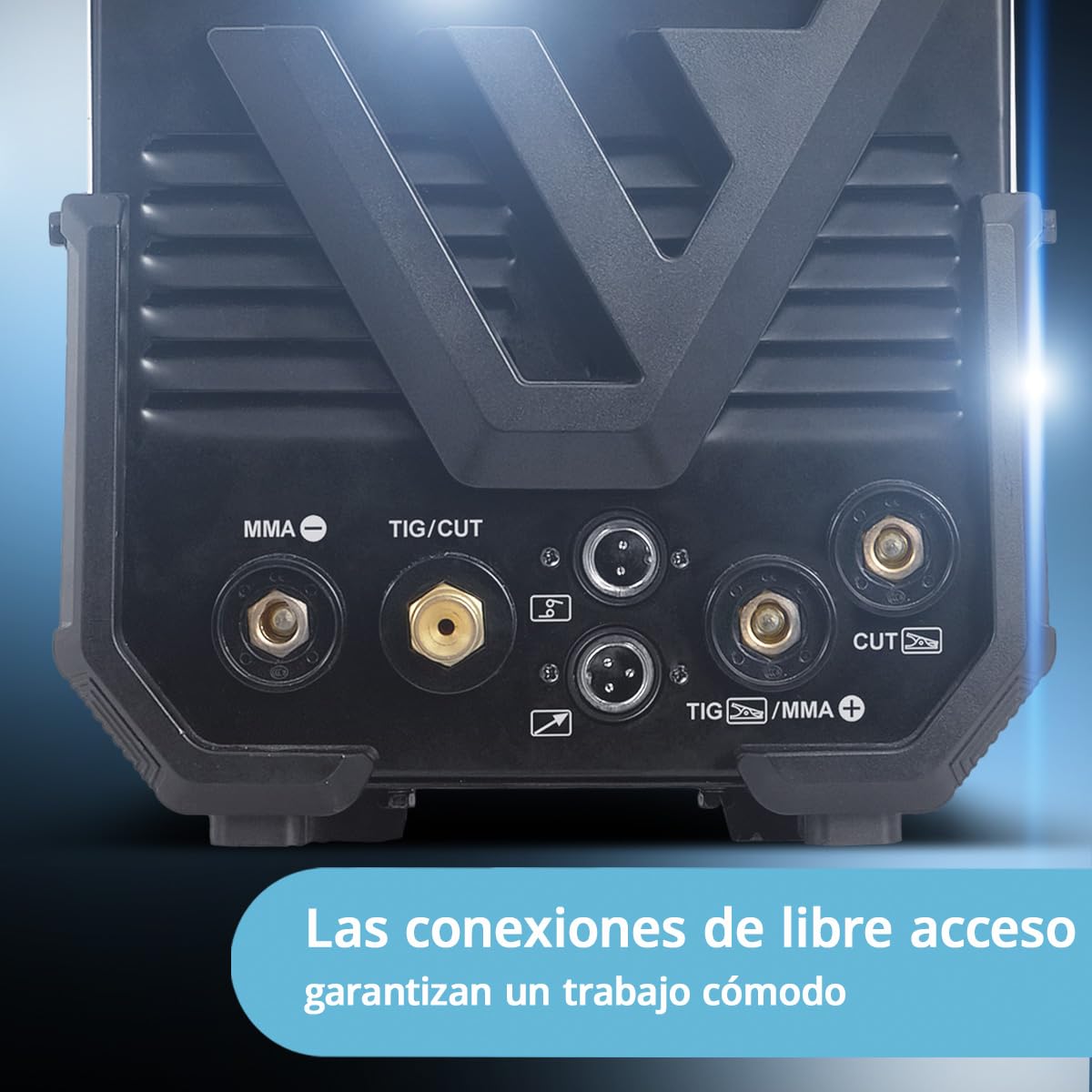 STAHLWERK Soldadora Mini FLUX 120 ST Digital – Equipo completo con carro – Máquina de soldar con hilo hueco (FLUX) sin gas hasta 120 A, avance de hilo sinérgico, LED, función Lift-TIG & MMA/Electrodo