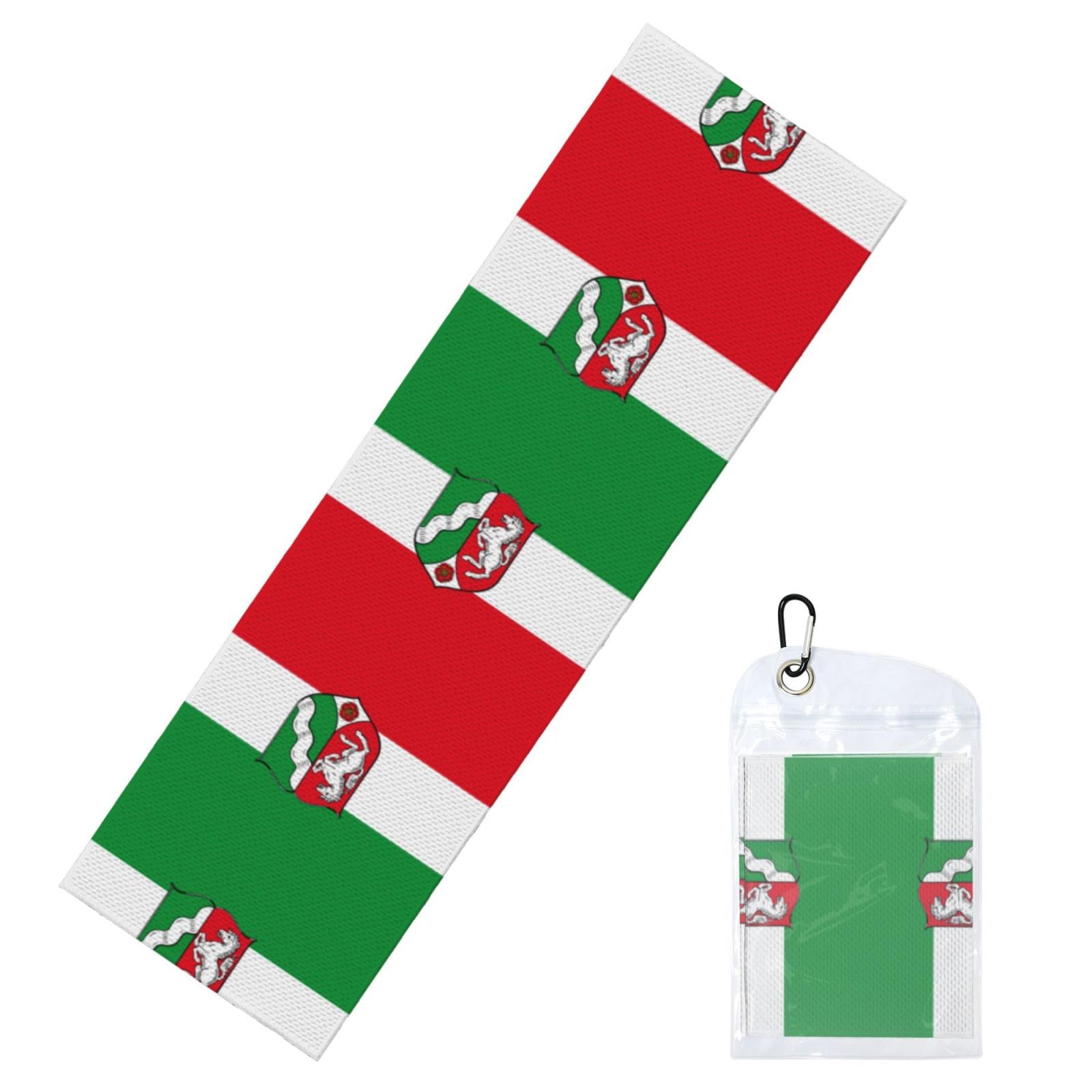 HGIUYDRD Flag of North Rhine Westphalia Print Cooling Sports Towel with PVC Carry Bag for Gym, Beach, Golf and World Cup Events