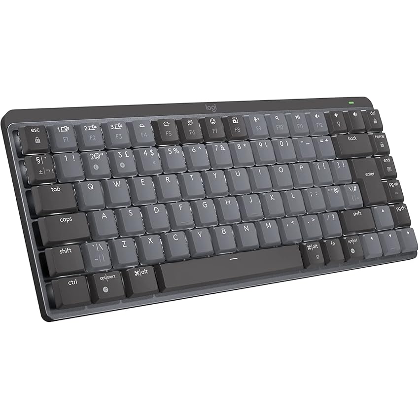 Immagine del prodotto Logitech MX Mechanical Mini Tastiera Retroilluminata Wireless, Bluetooth, USB-C, Layout QWERTY - Grigio